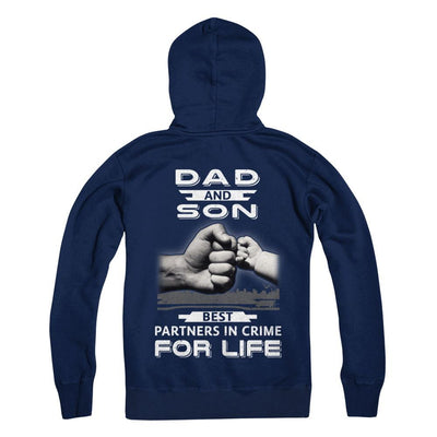 Dad And Son Best Partners In Crime For Life-T-Shirt & Hoodie-Pullover Hoodie-Navy