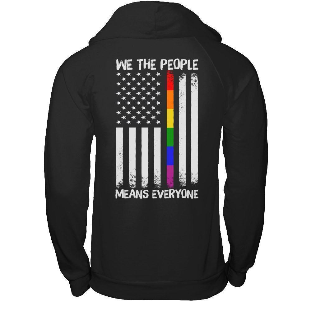 We The People Means Everyone-T-Shirt & Hoodie-Pullover Hoodie-Black