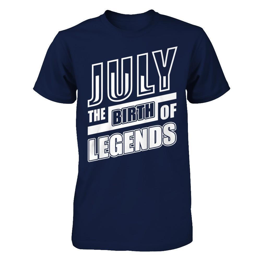 July The Birth Of Legends-T-Shirt & Hoodie-Classic T-Shirt-Navy