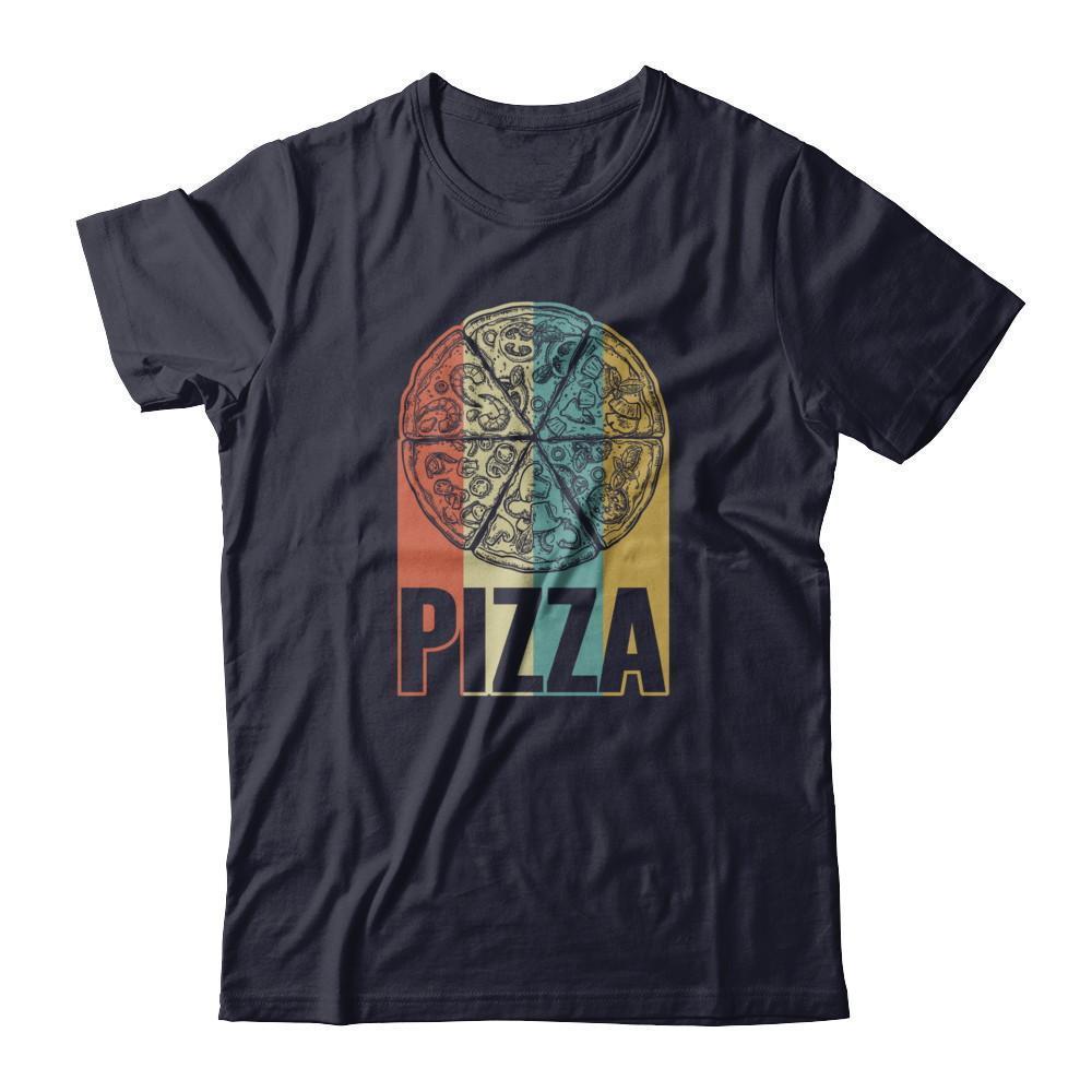Classic Vintage Retro Style Pizza-T-Shirt & Tank Top-Premium T-Shirt-Midnight Navy
