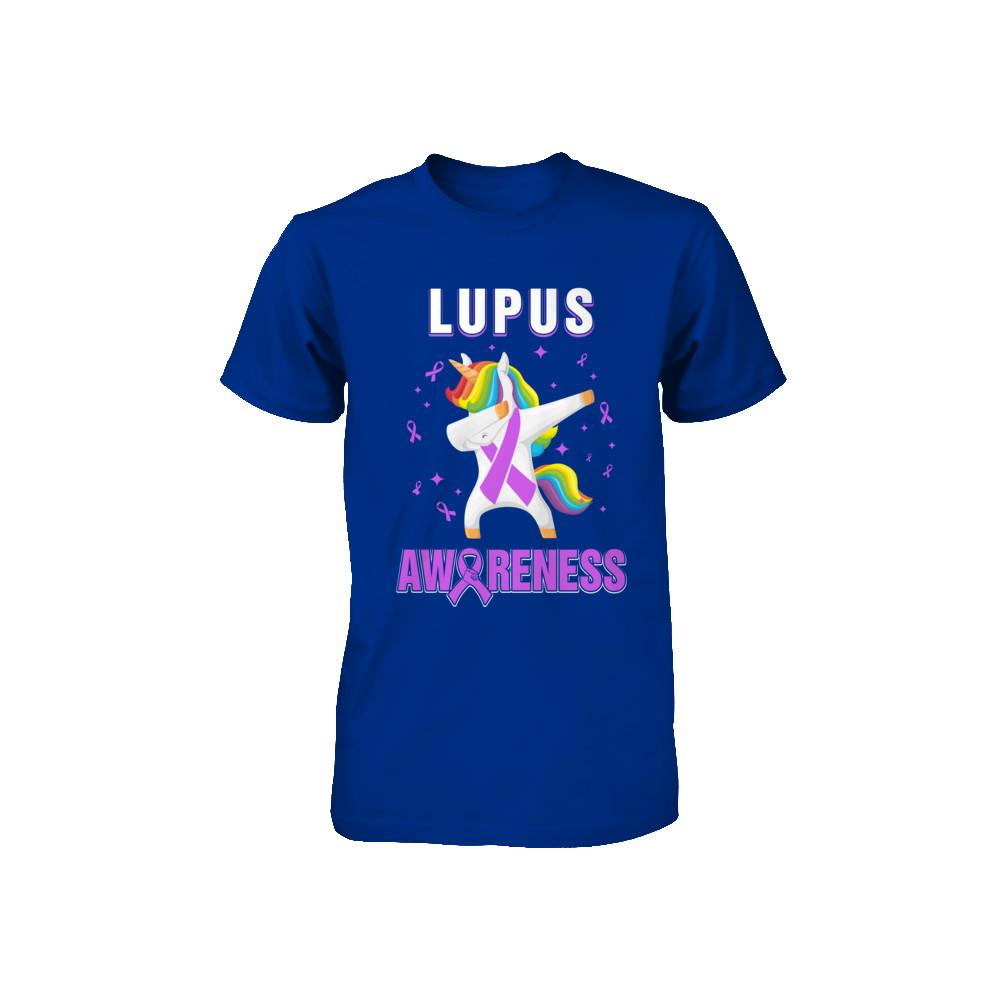 Inspirational Lupus Awareness Unicorn Support Youth-Youth Shirt-