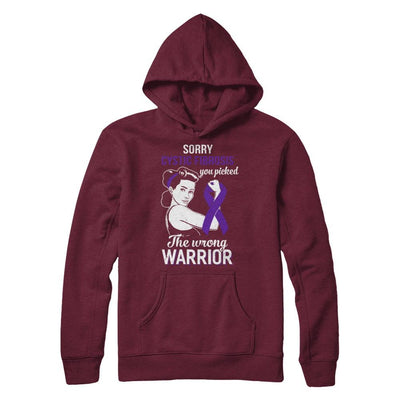 Sorry Cystic Fibrosis You Picked The Wrong Warrior Cystic Fibrosis-T-Shirt & Hoodie-Pullover Hoodie-Maroon