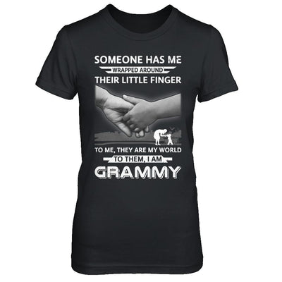 Someone Has Me Wrapped Around Their Little Finger GRAMMY-T-Shirt & Hoodie-Women's T-Shirt-Black