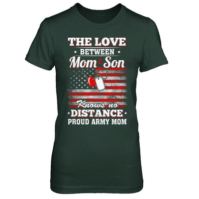 The Love Between Mom And Son Proud Army Mom-T-Shirt & Hoodie-Women's T-Shirt-Forest Green