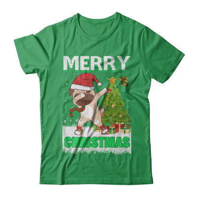 Cute Pug Claus Merry Christmas Ugly Sweater-T-Shirt & Sweatshirt-Premium T-Shirt-Kelly Green
