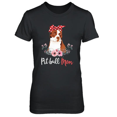 Pitbull Mom Gift For Women Dog Lover-T-Shirt & Hoodie-Women's T-Shirt-Black