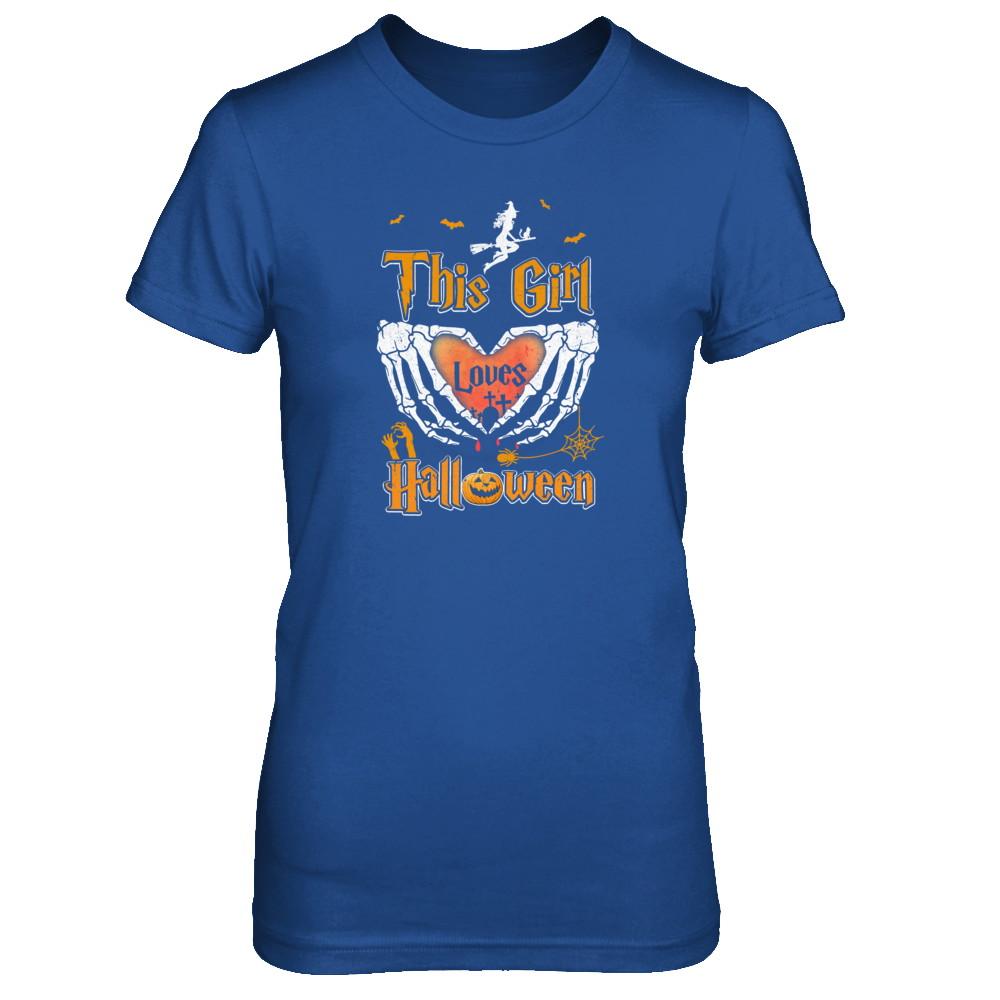 This Girl Loves Halloween-T-Shirt & Tank Top-Women's T-Shirt-Royal
