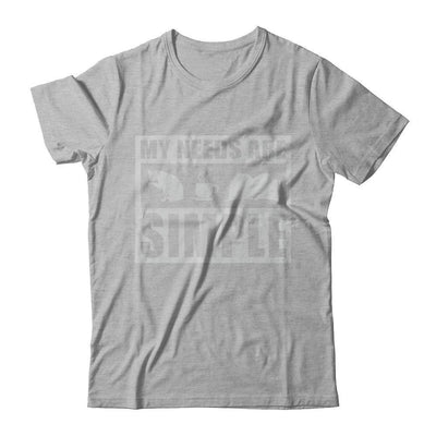 My Needs Are Simple Coffee Cats Books-T-Shirt & Hoodie-Premium T-Shirt-Heather Gray