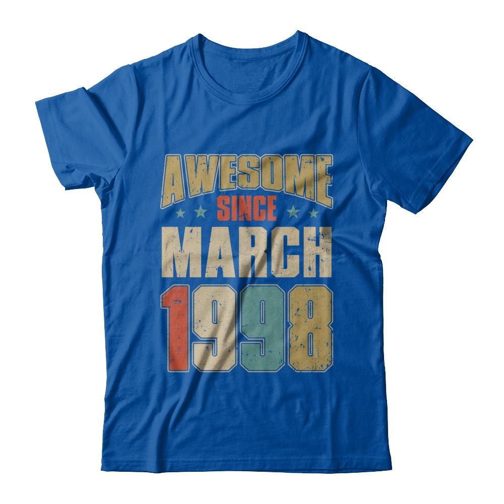 Vintage Retro Awesome Since March 1998 23th Birthday-T-Shirt & Hoodie-Premium T-Shirt-Royal
