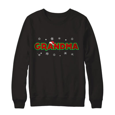 Grandma Christmas Santa Ugly Sweater Gift-T-Shirt & Sweatshirt-Crewneck Sweatshirt-Black