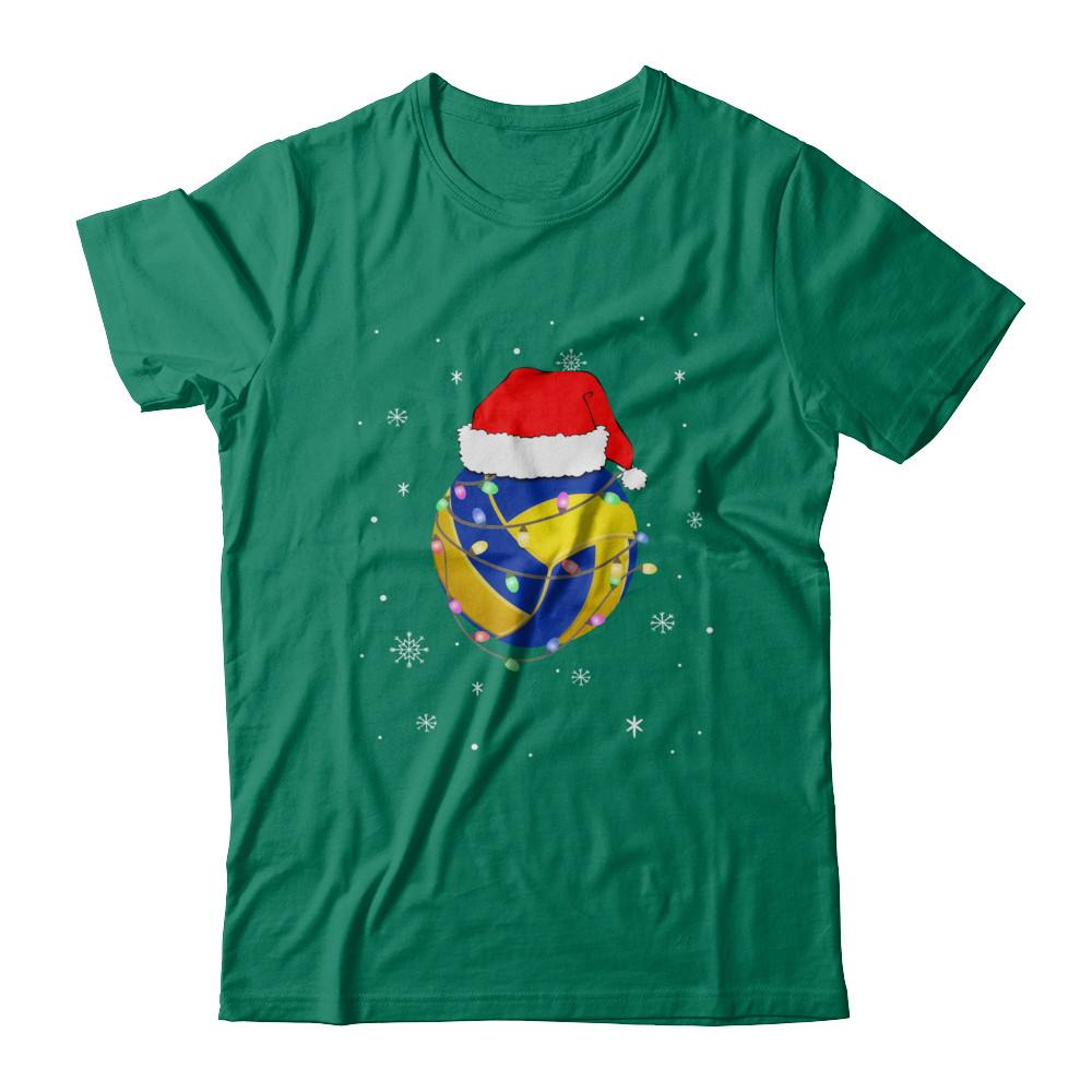 Santa Hat Volleyball Christmas Gifts-T-Shirt & Sweatshirt-Classic T-Shirt-Kelly Green