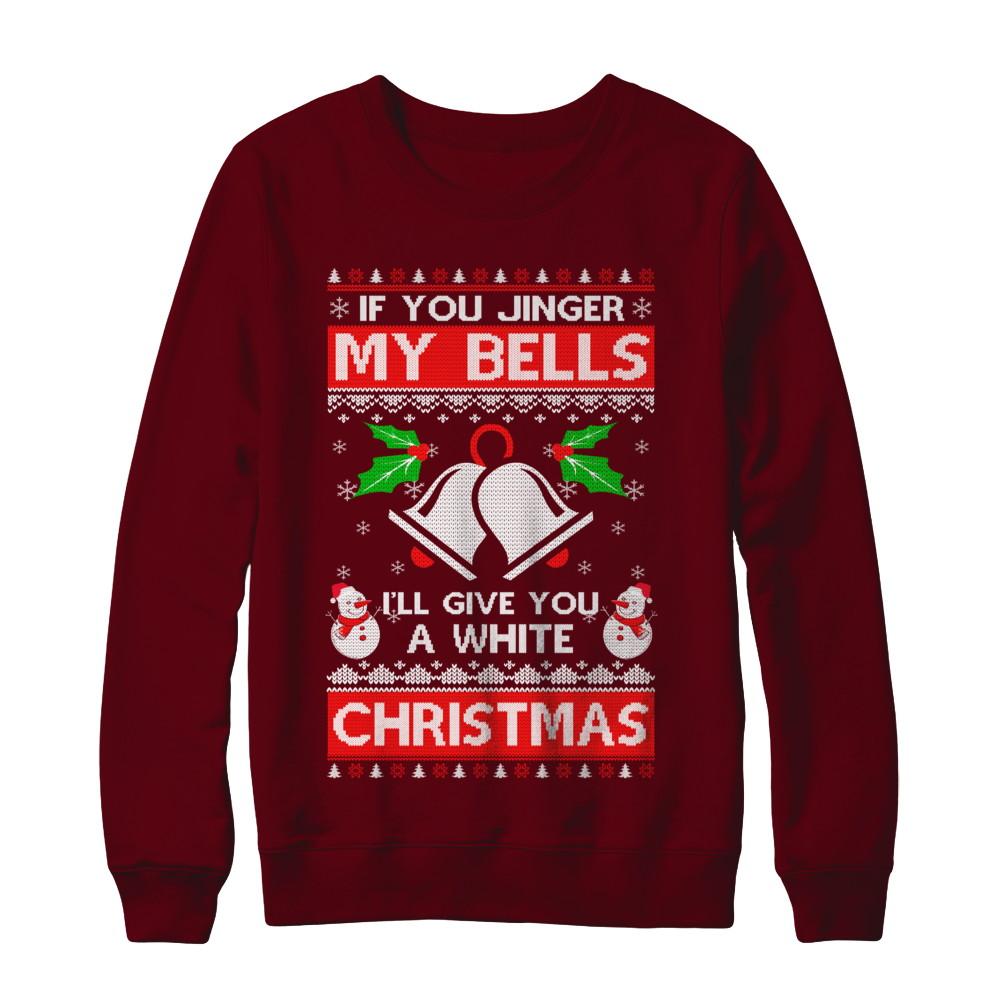 Jingle My Bells Funny Adult Christmas Xmas-T-Shirt & Sweatshirt-Crewneck Sweatshirt-Maroon