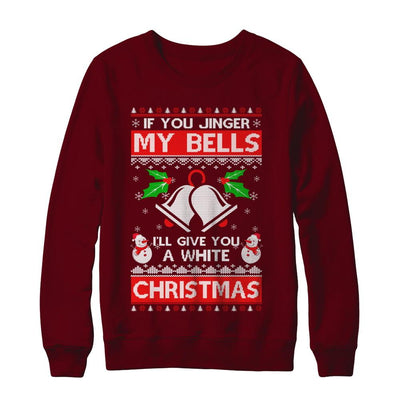 Jingle My Bells Funny Adult Christmas Xmas-T-Shirt & Sweatshirt-Crewneck Sweatshirt-Maroon