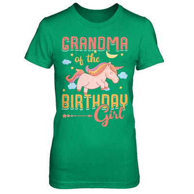Grandma Of The Birthday Girl Unicorn-T-Shirt & Hoodie-Women's T-Shirt-Irish Green