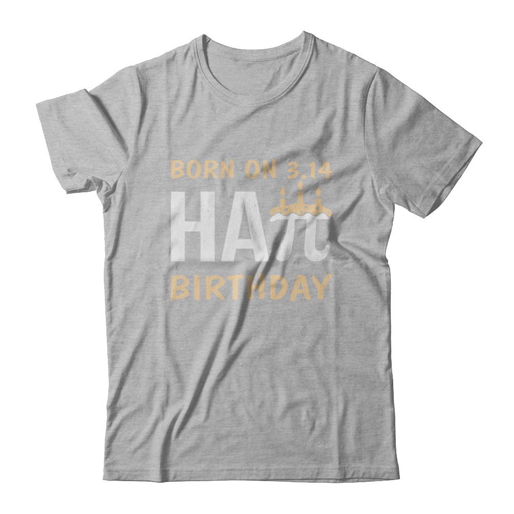 Born On March 14 Happy Pi Day Birthday-T-Shirt & Hoodie-Premium T-Shirt-Heather Gray