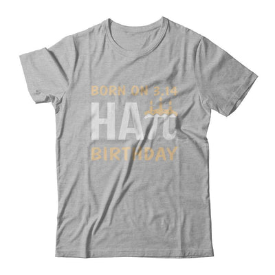 Born On March 14 Happy Pi Day Birthday-T-Shirt & Hoodie-Premium T-Shirt-Heather Gray