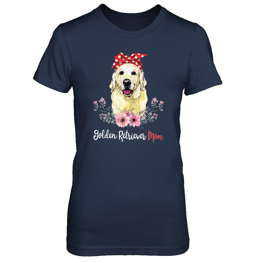 Golden Retriever Mom Gift For Women Dog Lover-T-Shirt & Hoodie-Women's T-Shirt-Navy