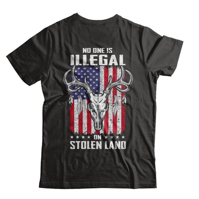 No One Is Illegal On Stolen Land Immigrants-T-Shirt & Hoodie-Classic T-Shirt-Black