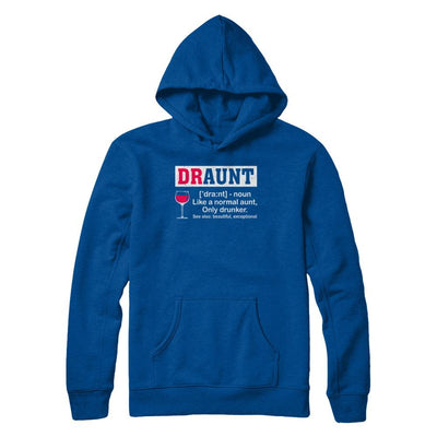 Funny Drunk Aunt Definition Drink Wine Lover-T-Shirt & Hoodie-Pullover Hoodie-Deep Royal