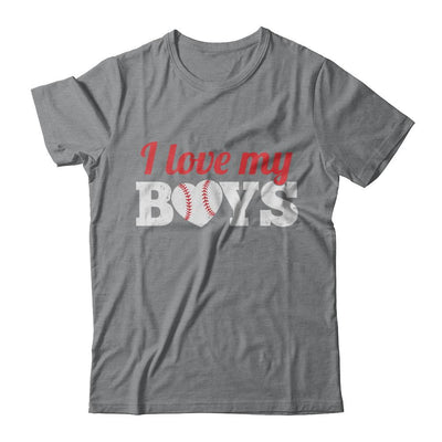 Love My Boys Mom And Dad Baseball-T-Shirt & Hoodie-Classic T-Shirt-Sport Grey
