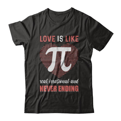 Love Is Like Pi Never Ending Math Happy Pi Day Couple-T-Shirt & Hoodie-Premium T-Shirt-Black