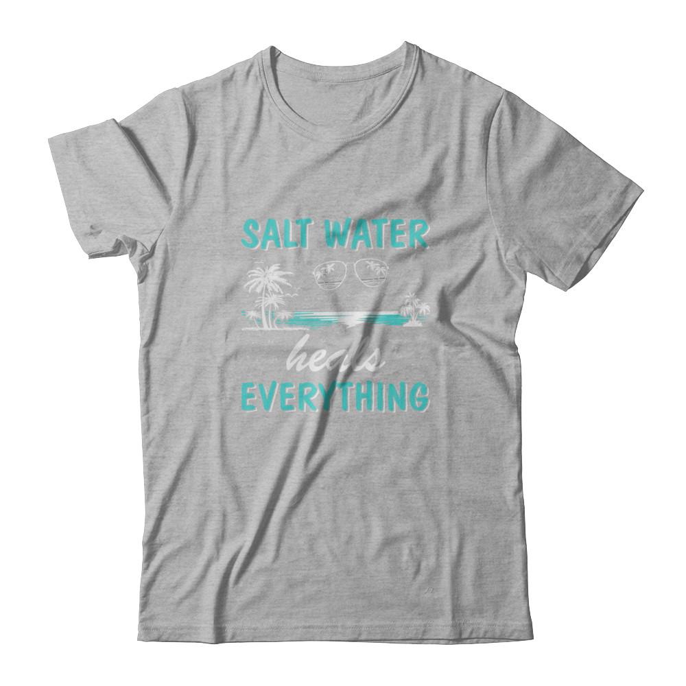 Saltwater Heals Everything-T-Shirt & Tank Top-Premium T-Shirt-Heather Gray