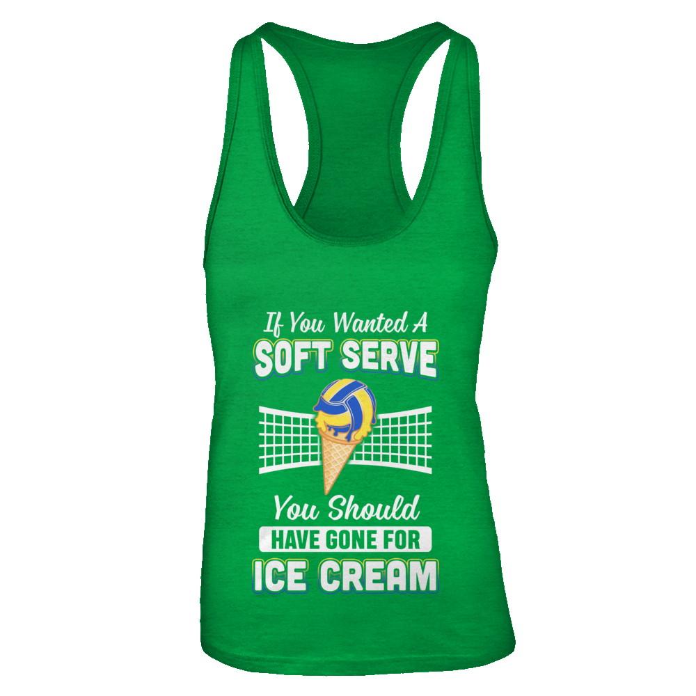 If You Wanted A Soft Serve Funny Volleyball-T-Shirt & Tank Top-Women's Ideal Racerback Tank-Kelly Green