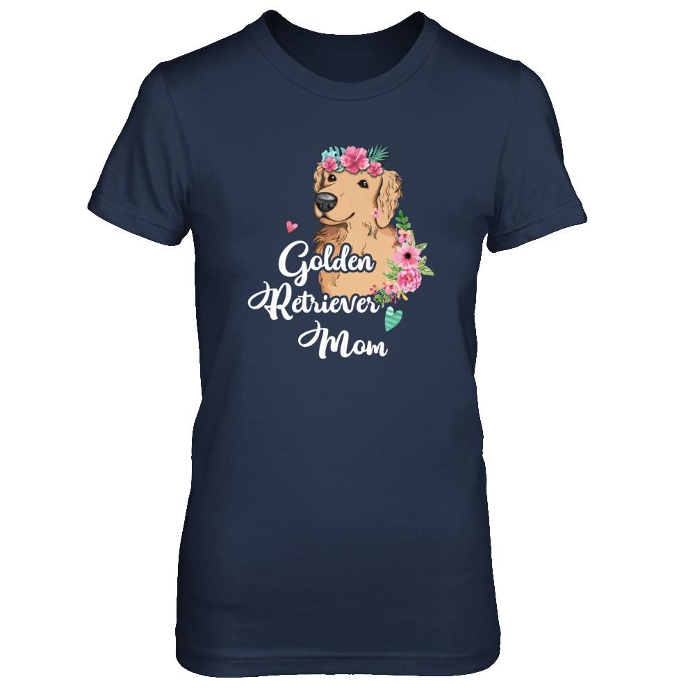 Golden Retriever Mom Funny Dog Mom Gift Idea-T-Shirt & Tank Top-Women's T-Shirt-Navy