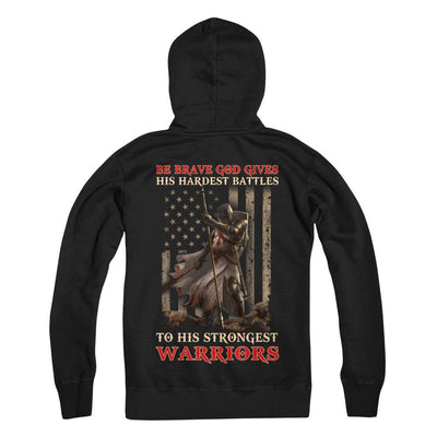 God Gives His Hardest Battles To His Strongest Warrior-T-Shirt & Hoodie-Pullover Hoodie-Black