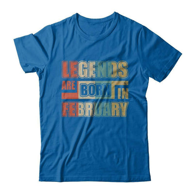 Classic Vintage Legends Are Born In February Birthday-T-Shirt & Hoodie-Classic T-Shirt-Royal