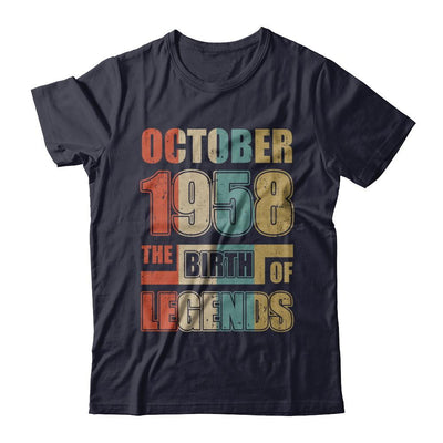 Vintage Retro October 1958 Birth Of Legends 63th Birthday-T-Shirt & Hoodie-Premium T-Shirt-Midnight Navy