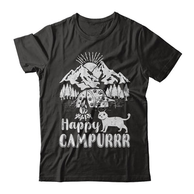 Cats Purr Happy Camppur Camper Camping-T-Shirt & Hoodie-Classic T-Shirt-Black