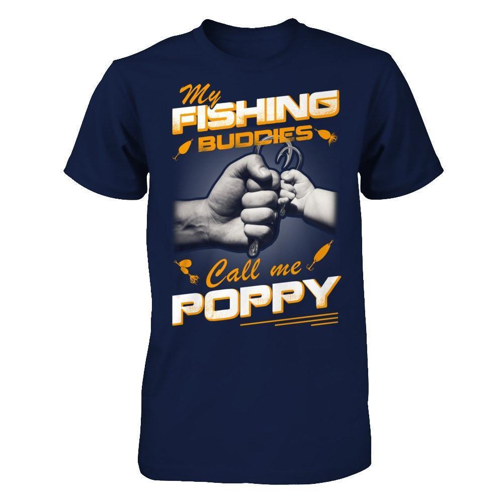 My Fishing Buddies Call Me Poppy-T-Shirt & Hoodie-Classic T-Shirt-Navy