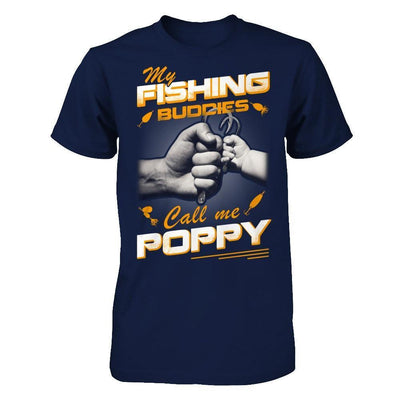 My Fishing Buddies Call Me Poppy-T-Shirt & Hoodie-Classic T-Shirt-Navy