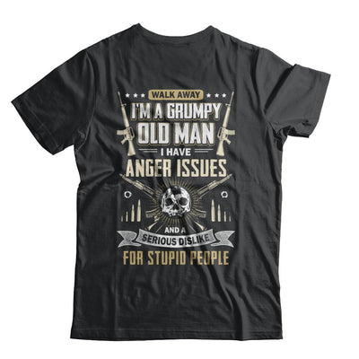 Walk Away I Am Grumpy Old Man I Have Anger Issues-T-Shirt & Hoodie-Classic T-Shirt-Black