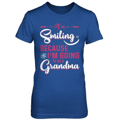 I'm Smiling Because I'm Going To Be A Grandma-T-Shirt & Hoodie-Women's T-Shirt-Royal