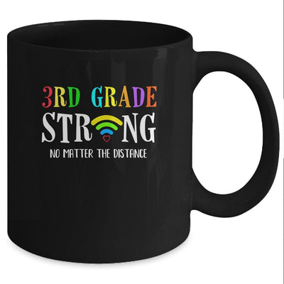 3rd Grade Strong No Matter Distance Virtual Learning Mug-Coffee Mug-Mug-Black