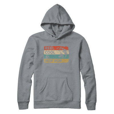 Vintage Reel Cool Pop Pop Fish Fishing Fathers Day-T-Shirt & Hoodie-Pullover Hoodie-Light Steel