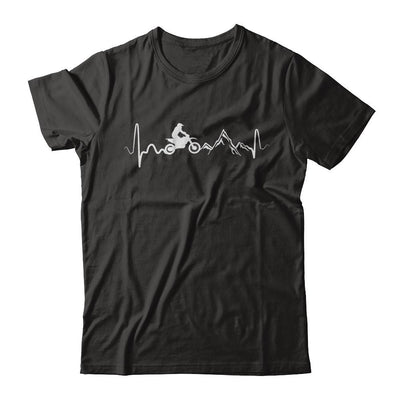 Mountain Dirt Bike Motocross Heartbeat-T-Shirt & Hoodie-Premium T-Shirt-Black