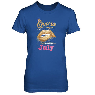 Lipstick Black Queens Are Born In July Birthday Gift-T-Shirt & Tank Top-Women's T-Shirt-Royal