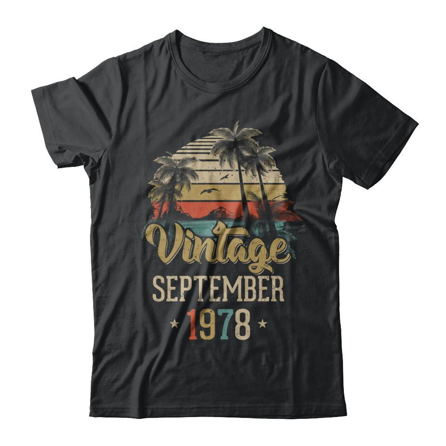 Retro Classic Vintage September 1978 43th Birthday Gift-T-Shirt & Hoodie-Classic T-Shirt-Black