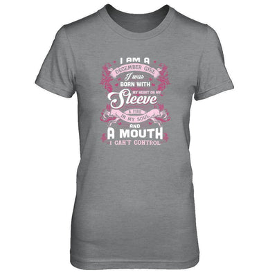I Am A December Girl I Was Born With My Heart On My Sleeve-T-Shirt & Tank Top-Women's T-Shirt-Sport Grey