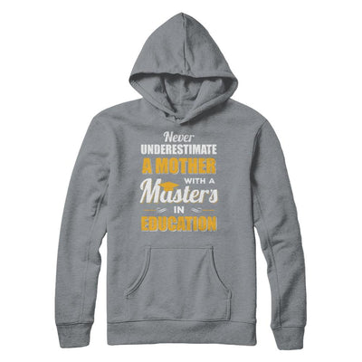Mother With A Masters In Education Degree Graduation Gift-T-Shirt & Hoodie-Pullover Hoodie-Light Steel