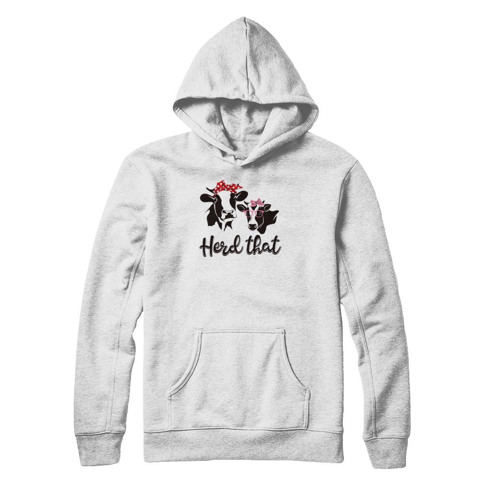 Funny Farmer Women Girls Cows Herd That-T-Shirt & Tank Top-Pullover Hoodie-Heather Grey