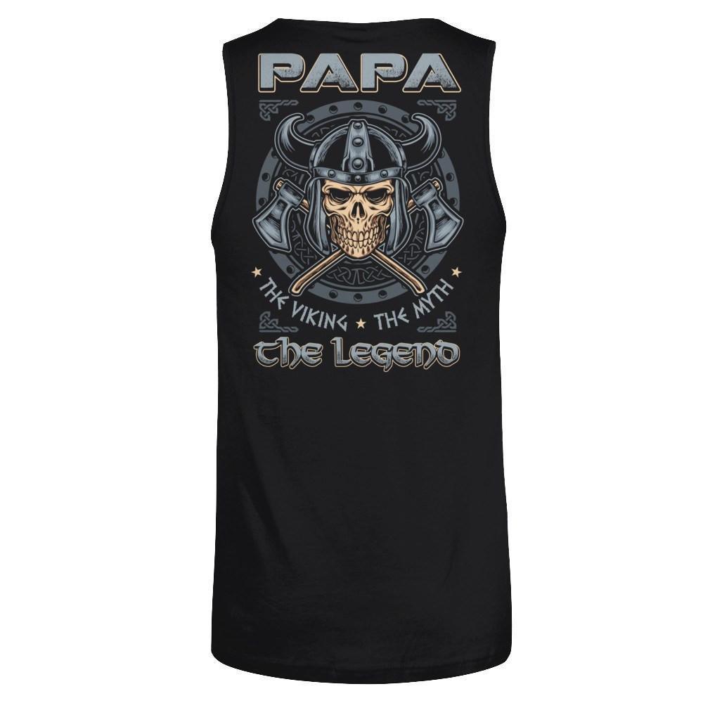 Papa The Viking The Myth The Legend-T-Shirt & Hoodie-Unisex Tank-Black