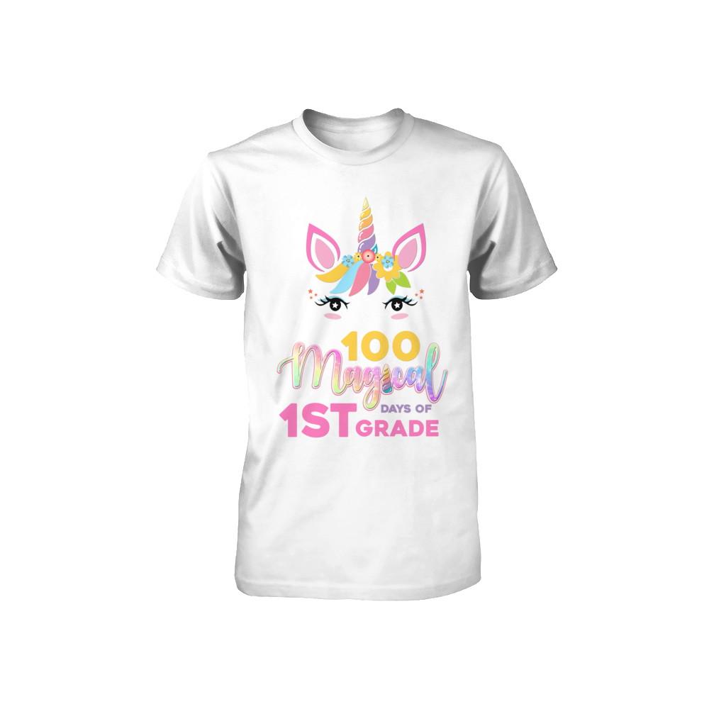 100 Magical Days Of 1St Grade School Unicorn Girl Gift Youth-Youth Shirt-Toddler T-Shirt-White