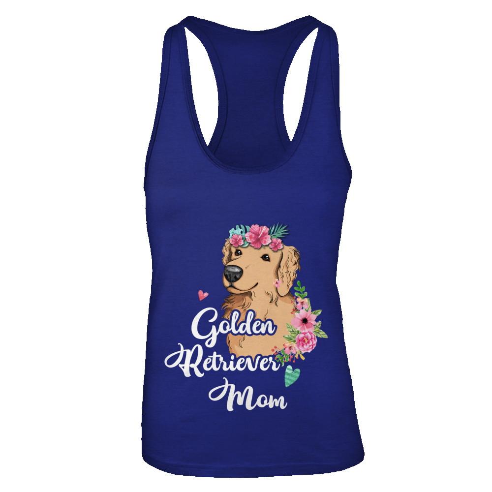 Golden Retriever Mom Funny Dog Mom Gift Idea-T-Shirt & Tank Top-Women's Ideal Racerback Tank-Royal