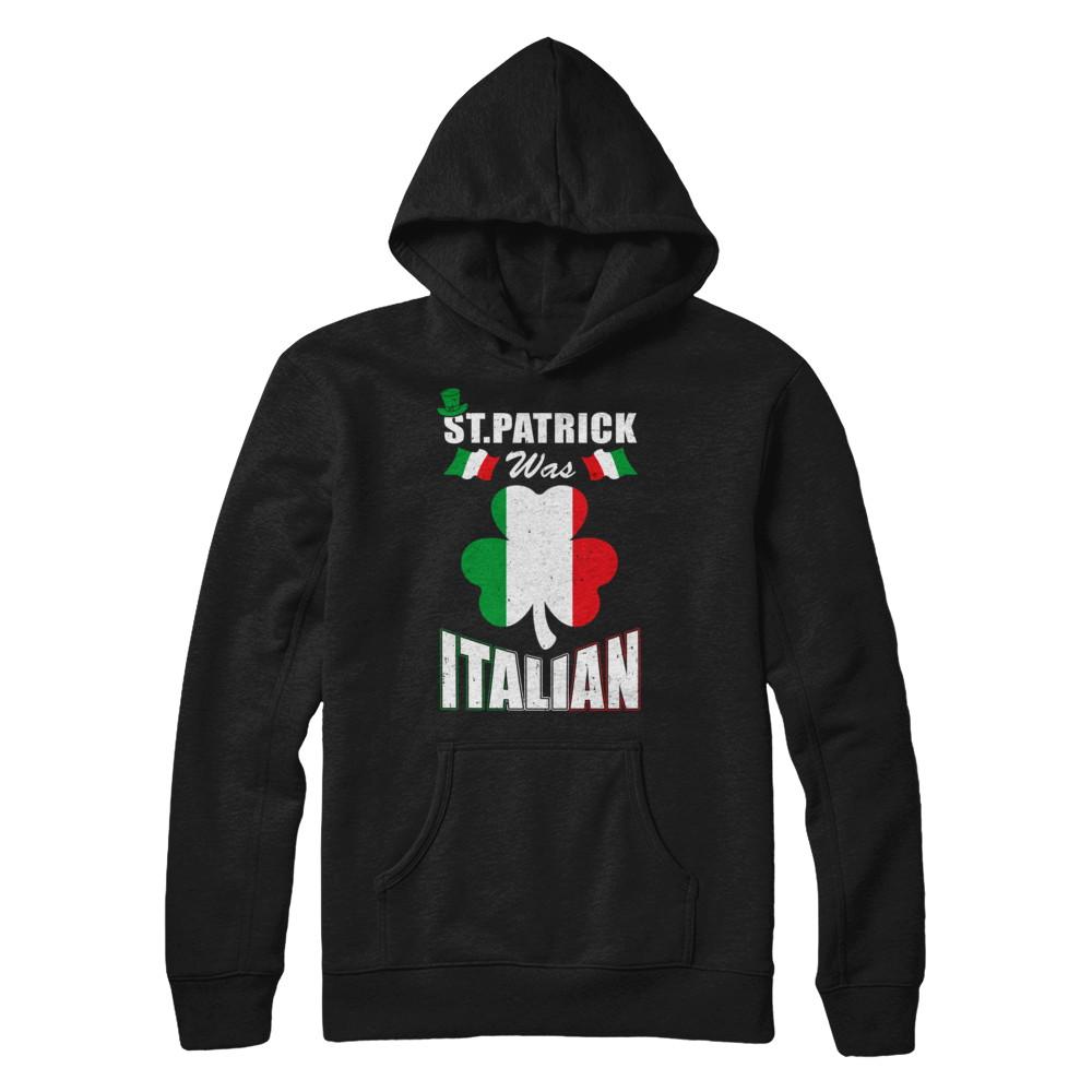 Vintage St Patrick Was Italian-T-Shirt & Hoodie-Pullover Hoodie-Black