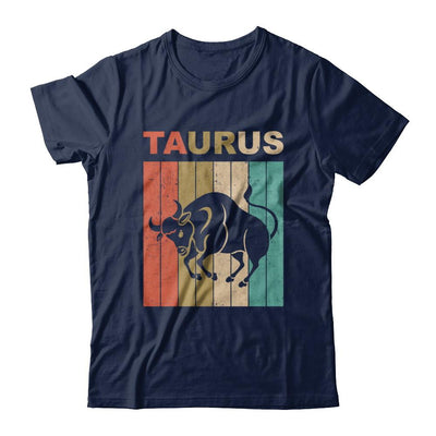 Vintage Taurus Zodiac April May Birthday Gift-T-Shirt & Hoodie-Classic T-Shirt-Navy