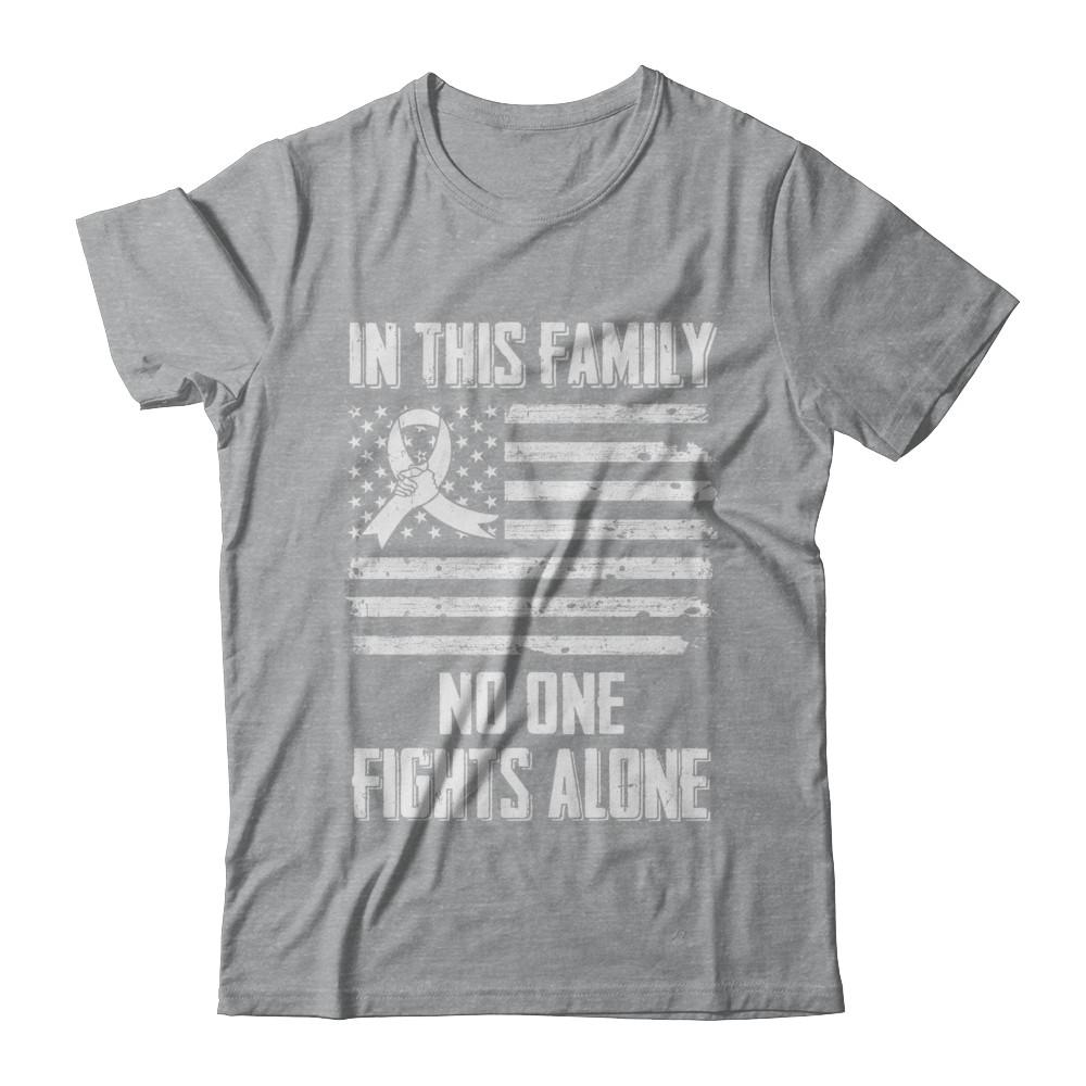 In This Family No One Fights Alone Lung Cancer-T-Shirt & Hoodie-Classic T-Shirt-Sport Grey